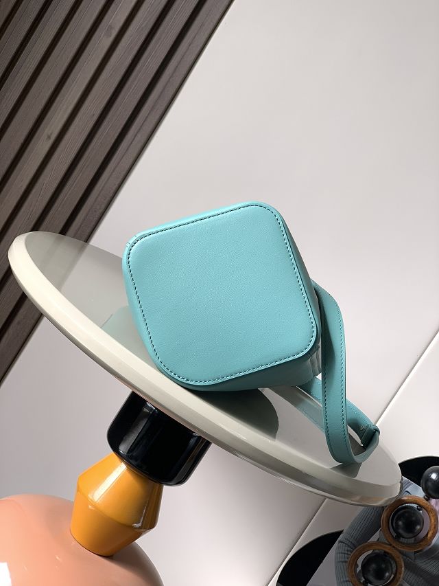 Loewe original calfskin mini pebble bucket BBMX01 blue