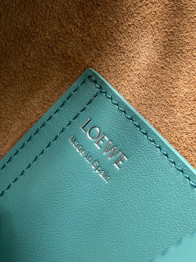 Loewe original calfskin mini pebble bucket BBMX01 blue