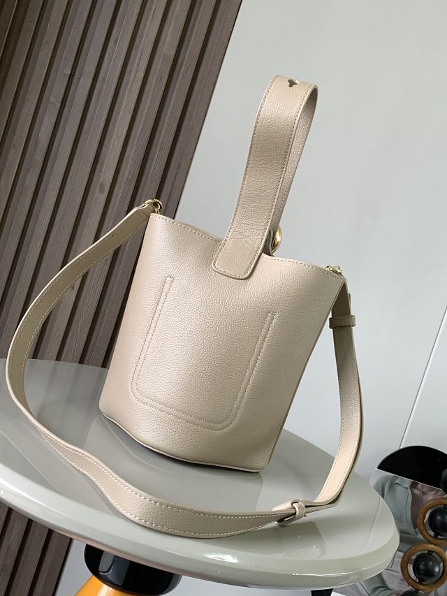 Loewe original calfskin mini pebble bucket BBMX01 sand