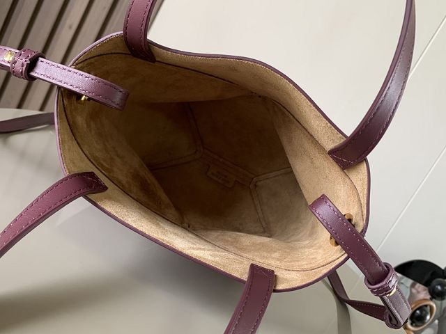 Loewe original calfskin mini puzzle fold tote A657V25 burgundy