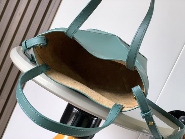 Loewe original calfskin mini puzzle fold tote A657V25 green