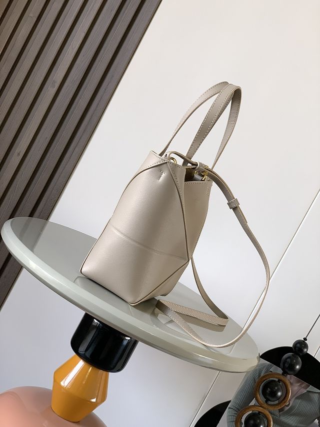 Loewe original calfskin mini puzzle fold tote A657V25 grey