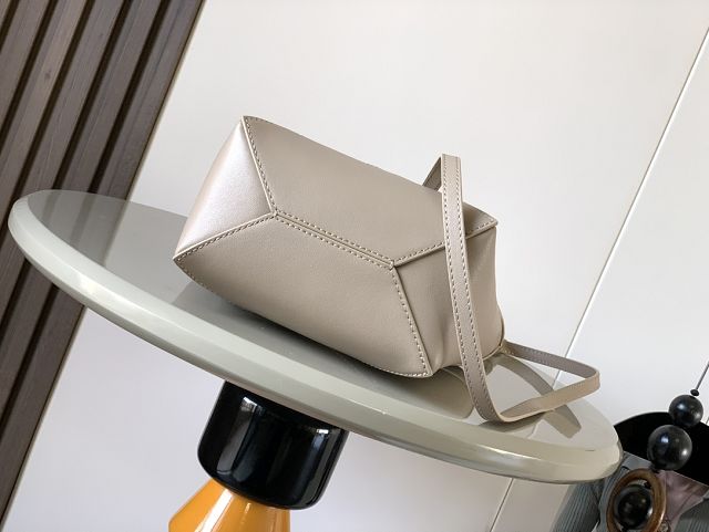 Loewe original calfskin mini puzzle fold tote A657V25 grey