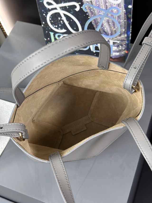 Loewe original calfskin mini puzzle fold tote A657V25 grey