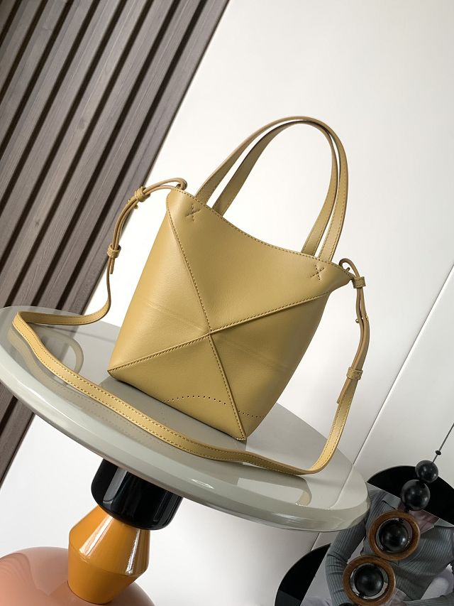 Loewe original calfskin mini puzzle fold tote A657V25 sahara