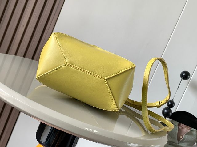 Loewe original calfskin mini puzzle fold tote A657V25 yellow