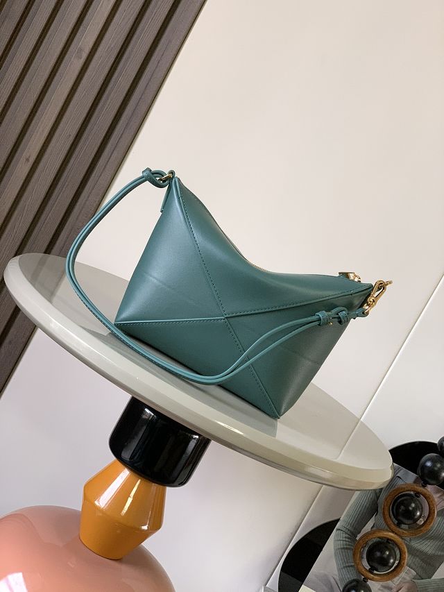 Loewe original calfskin puzzle fold pouch C510PT1 dark green