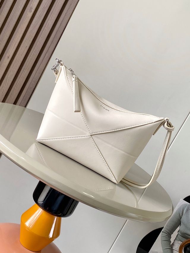 Loewe original calfskin puzzle fold pouch C510PT1 white