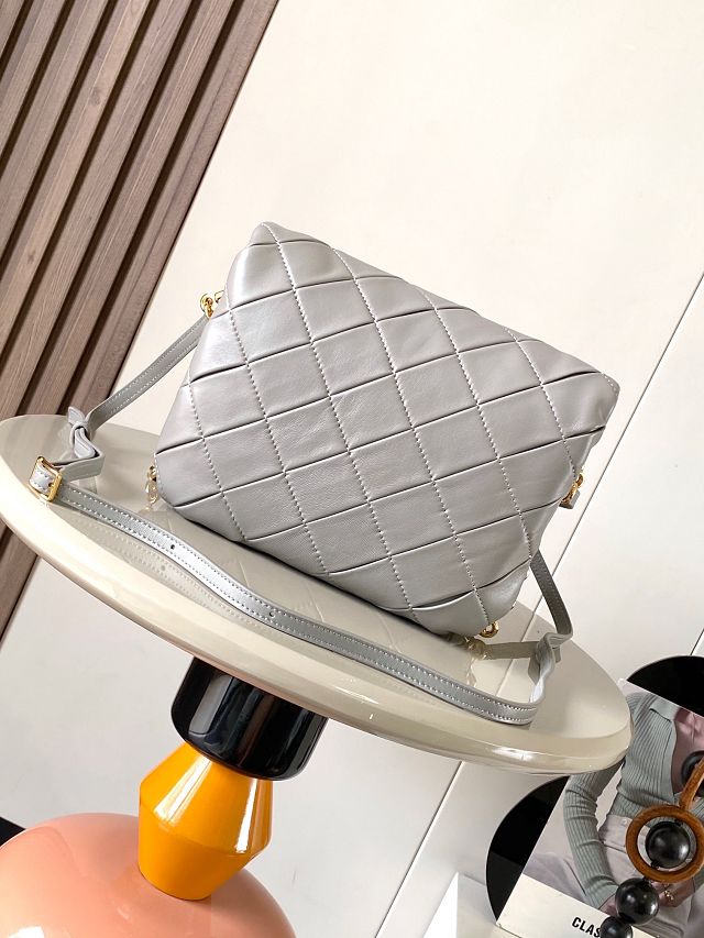 Loewe original lambskin medium goya puffer bag  A896P41 grey