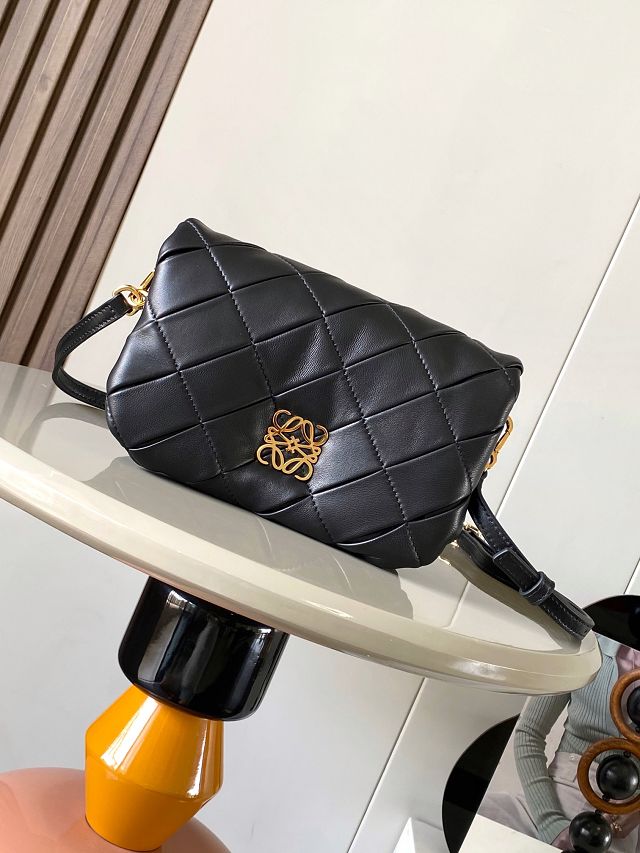 Loewe original lambskin mini goya puffer bag A896W56 black