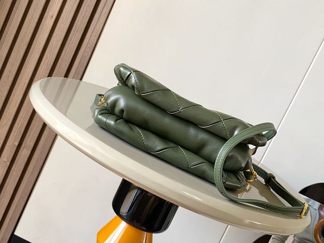 Loewe original lambskin mini goya puffer bag A896W56 dark green