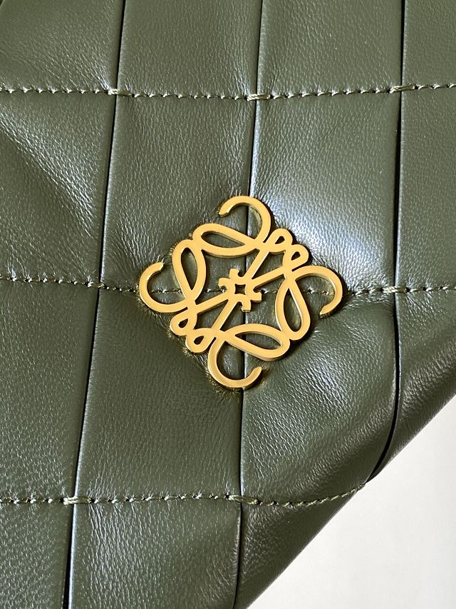 Loewe original lambskin mini goya puffer bag A896W56 dark green