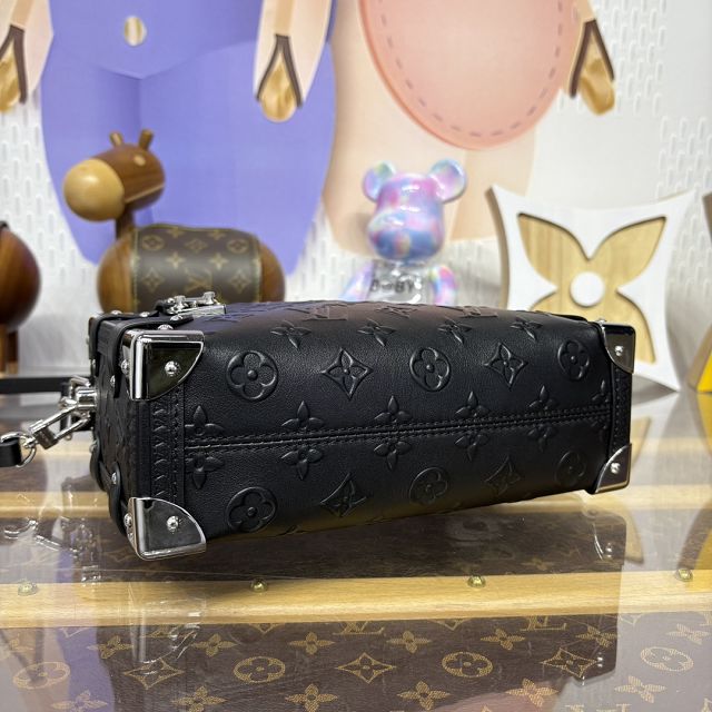 Louis vuitton original monogram calfskin side trunk mm M14572 black