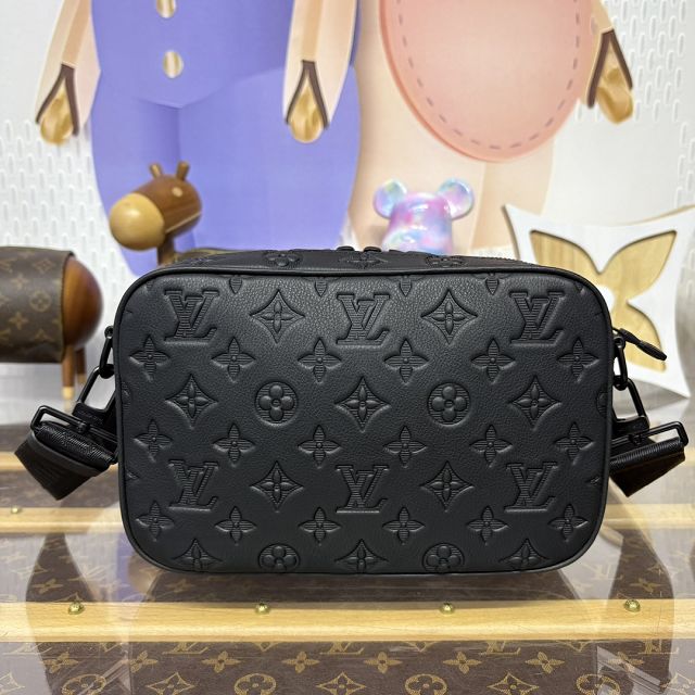 Louis vuitton original calfskin alpha messenger bag M46955 black