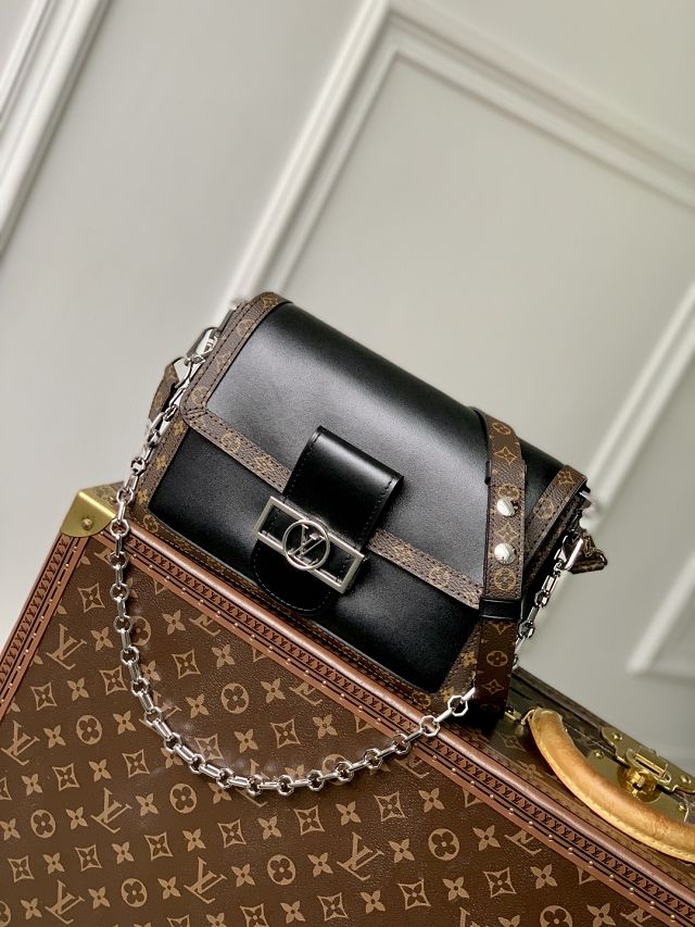 Louis vuitton original calfskin dauphine soft MM M13450 black