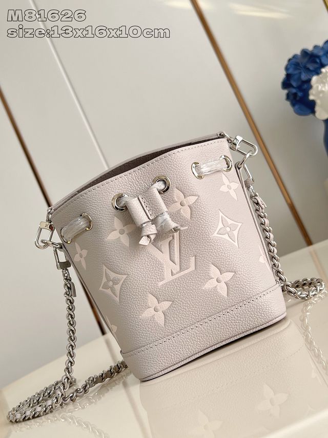 Louis vuitton original calfskin nano noe handbag M14224 grey