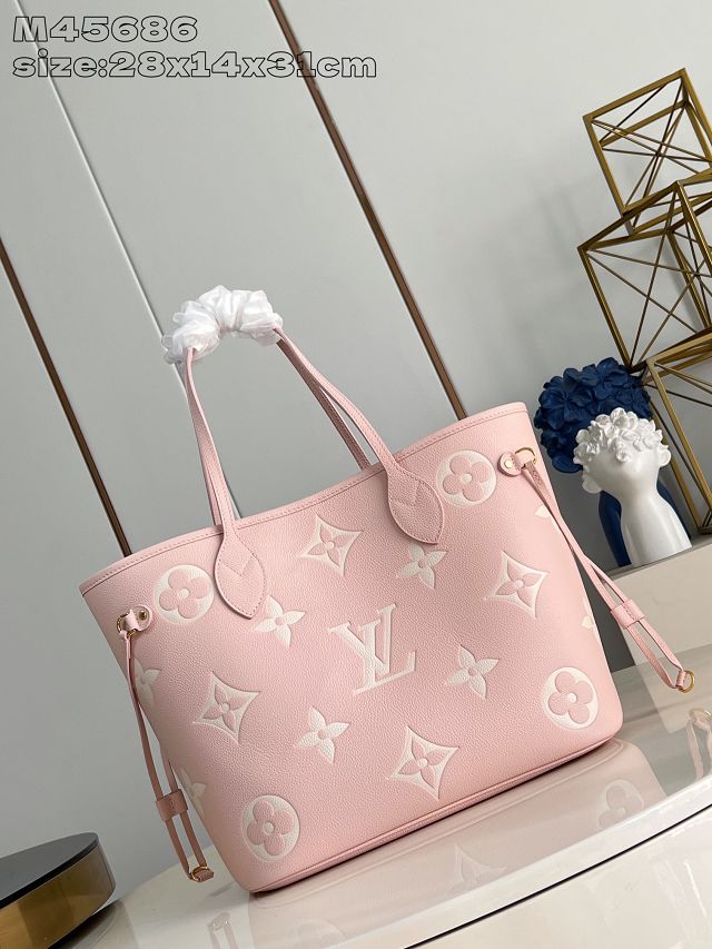 Louis vuitton original calfskin neverfull mm M14210 pink