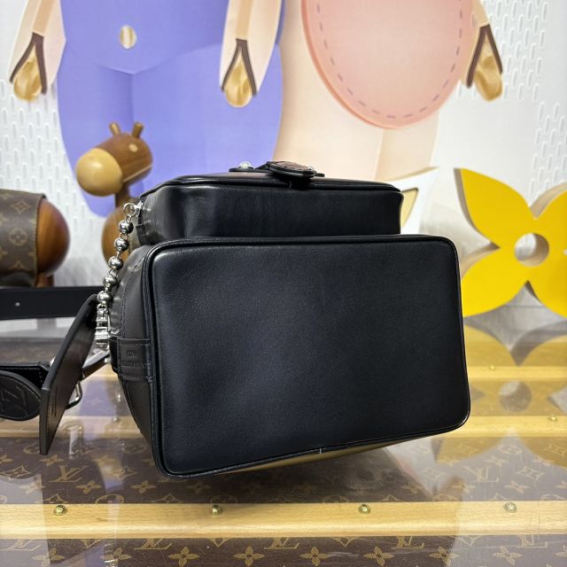 Louis vuitton original calfskin noe cargo bucket bag M13985 black