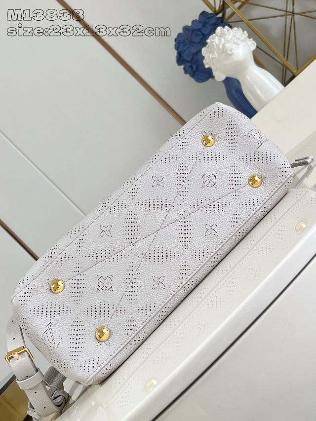 Louis vuitton original mahina leather bella tote bag M13838 grey