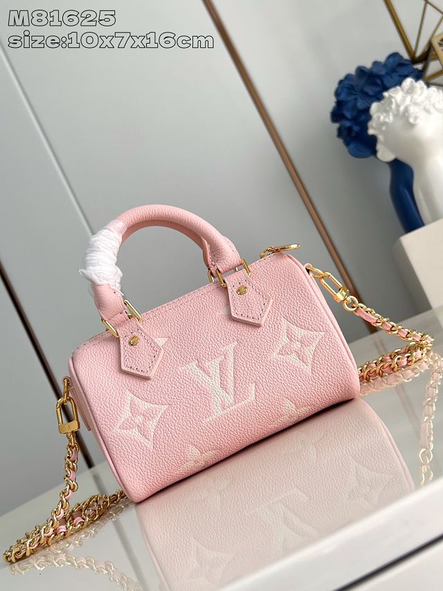 Louis vuitton original monogram calfskin nano speedy M14226 pink