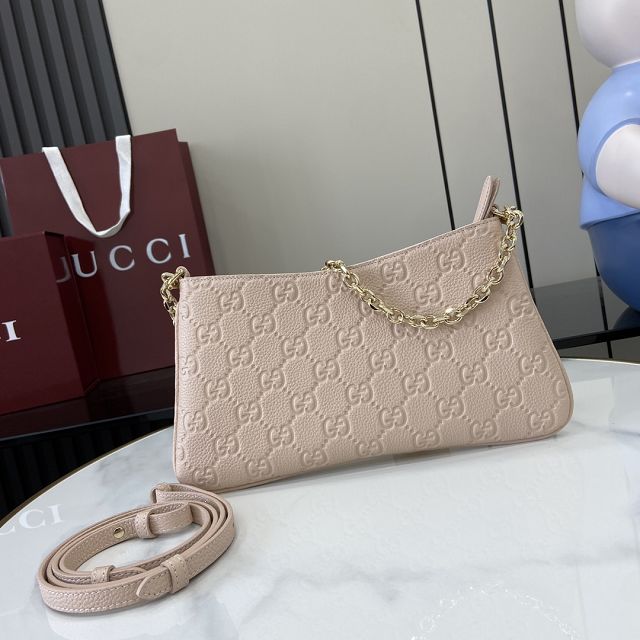 GG original calfskin emblem medium shoulder bag 815277 light pink