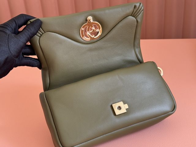 GG original calfskin milano mini top handle bag 806017 green
