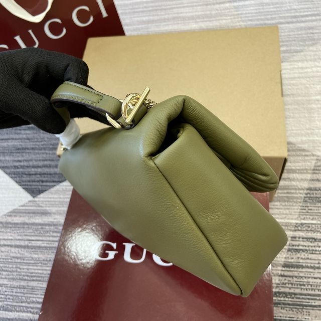GG original calfskin milano small top handle bag 806016 green