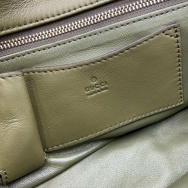 GG original calfskin milano small top handle bag 806016 green