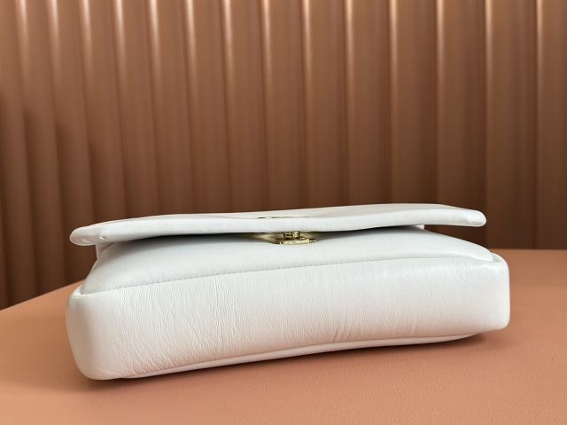 GG original calfskin milano small top handle bag 806016 white