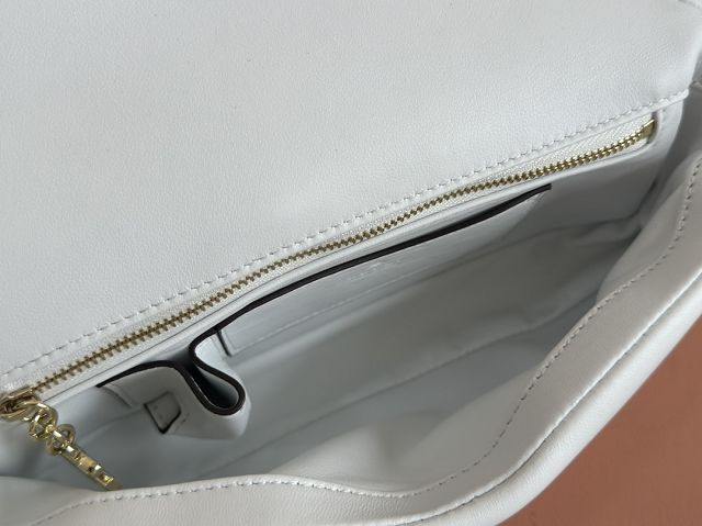 GG original calfskin milano small top handle bag 806016 white