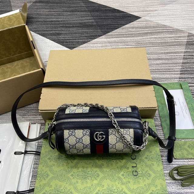 GG original canvas ophidia mini shoulder bag 795208 blue