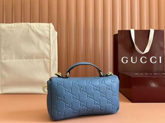 GG original lambskin milano mini top handle bag 806017-2 blue