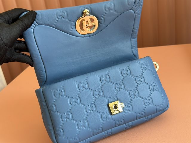 GG original lambskin milano mini top handle bag 806017-2 blue