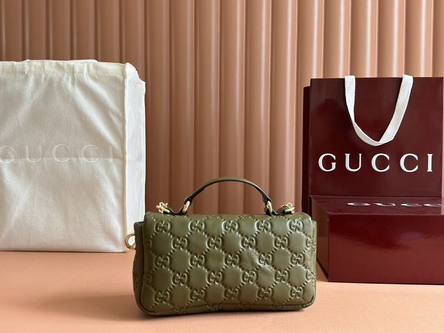 GG original lambskin milano mini top handle bag 806017-2 green