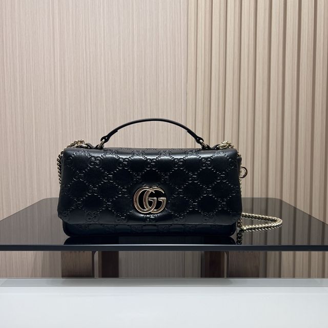 GG original lambskin milano small top handle bag 806016-2 black