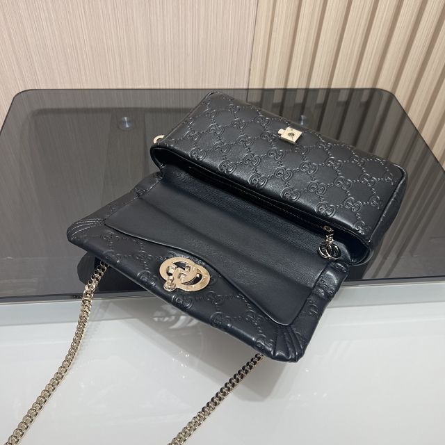 GG original lambskin milano small top handle bag 806016-2 black