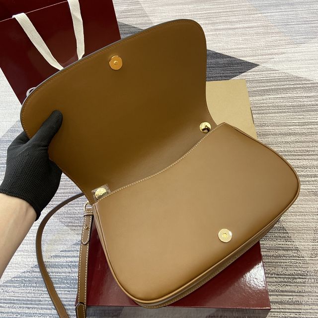 GG original calfskin blondie large top handle bag 815716 brown