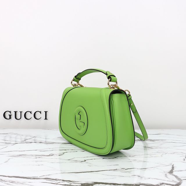 GG original calfskin blondie large top handle bag 815716 green