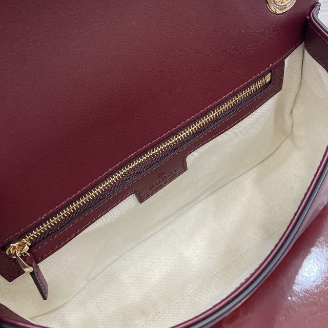 GG original calfskin blondie medium shoulder bag 815715 bordeaux