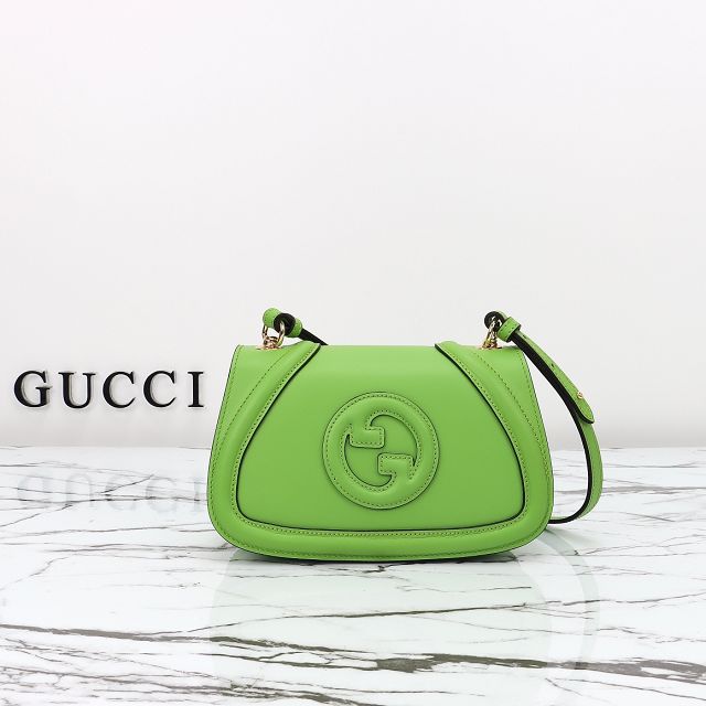GG original calfskin blondie small shoulder bag 815700 green