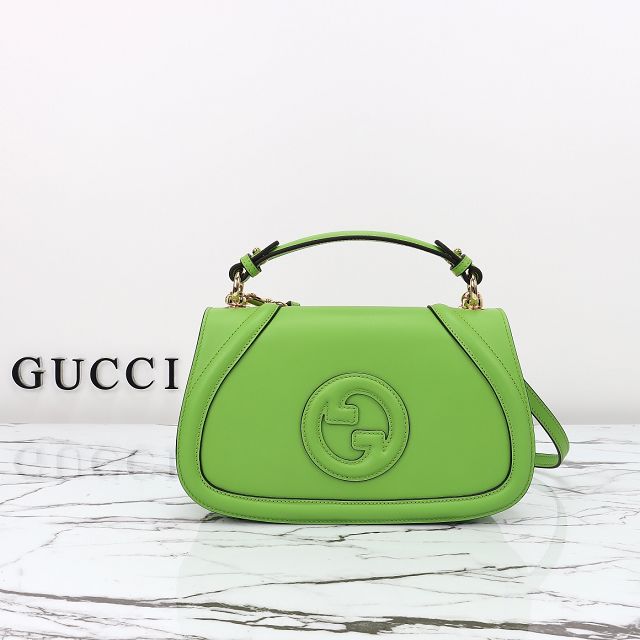 GG original calfskin blondie small top handle bag 815714 green