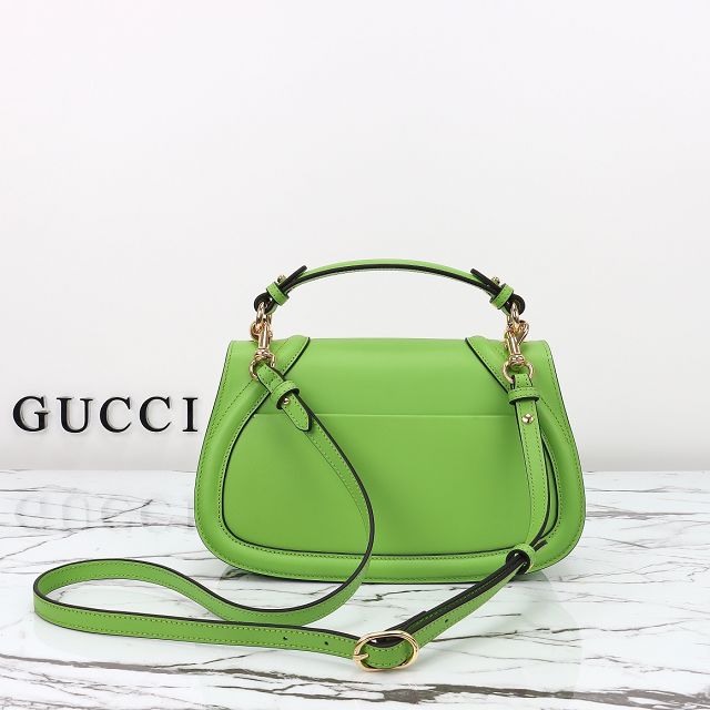 GG original calfskin blondie small top handle bag 815714 green