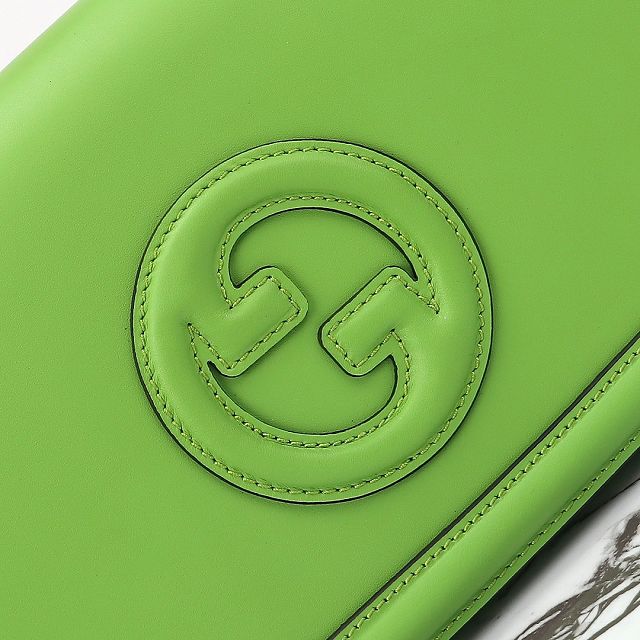 GG original calfskin blondie small top handle bag 815714 green