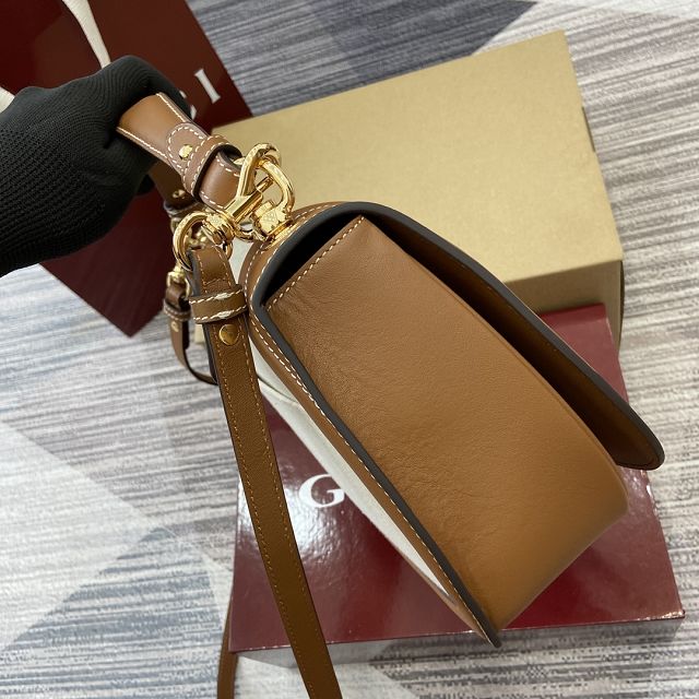 GG original canvas blondie large top handle bag 815716 white&brown