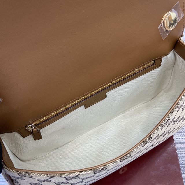 GG original canvas blondie large top handle bag 815719 brown