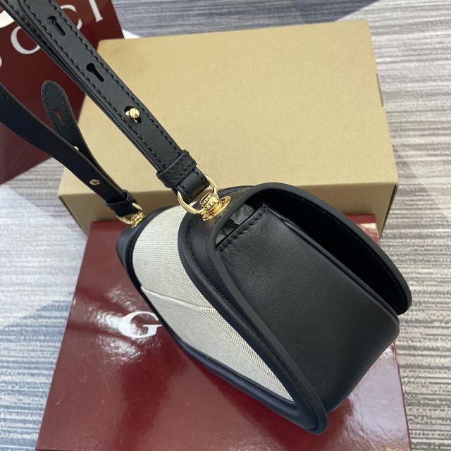 GG original canvas blondie small shoulder bag 815700 black