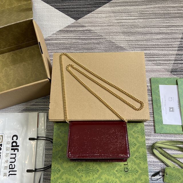 GG original shiny calfskin dionysus mini bag 795368 bordeaux