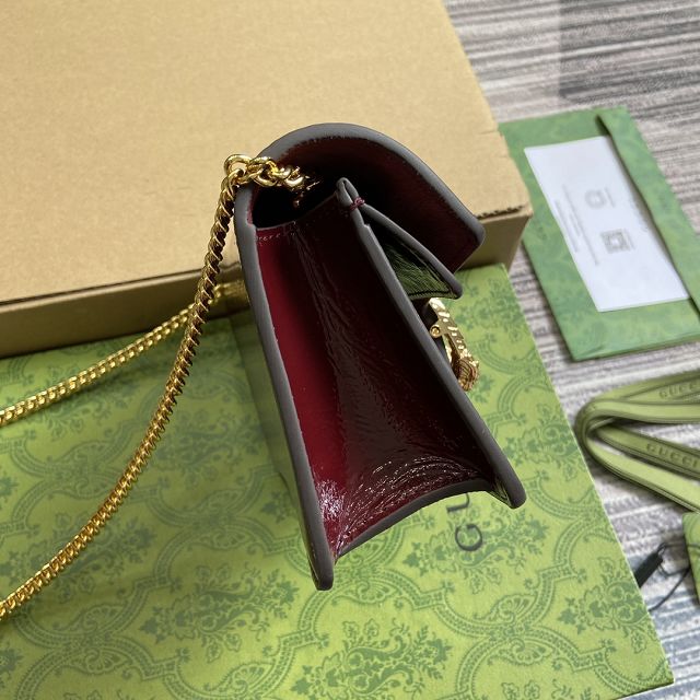 GG original shiny calfskin dionysus mini bag 795368 bordeaux