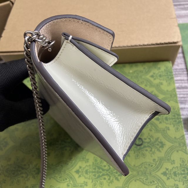GG original shiny calfskin dionysus mini bag 795368 white