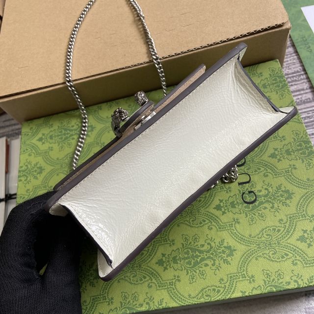 GG original shiny calfskin dionysus mini bag 795368 white
